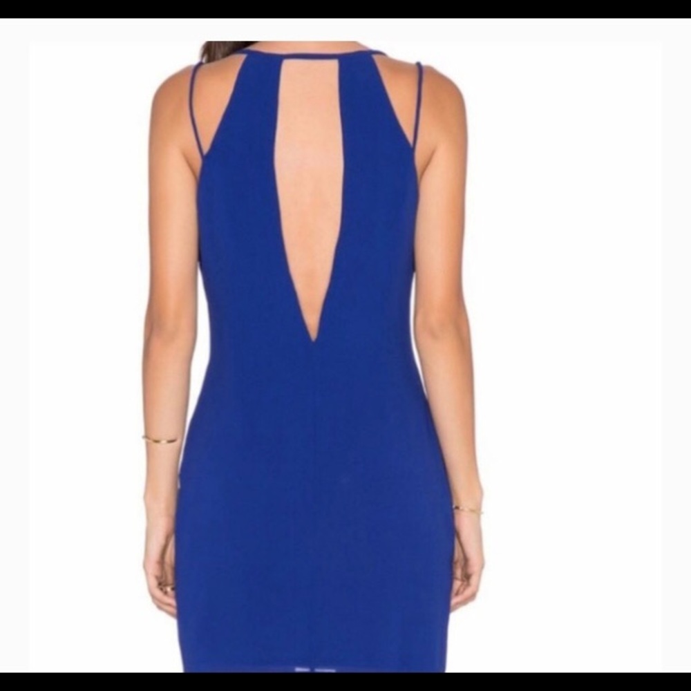 Three of Something Royal Blue Dress V-Neck w/ Deep V Back Keyhole NWOT Large